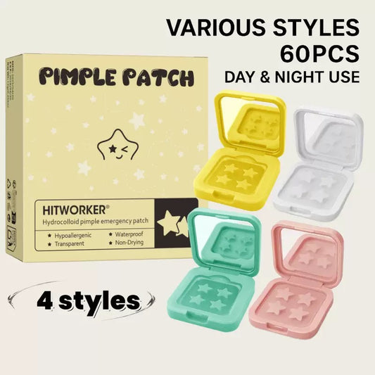 Hydrocolloid Star Acne Patches with Mirror Case