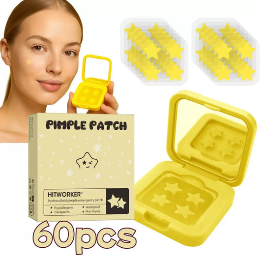 Hydrocolloid Star Acne Patches with Mirror Case