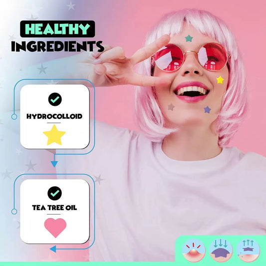 Star & Heart Hydrocolloid Acne Patches