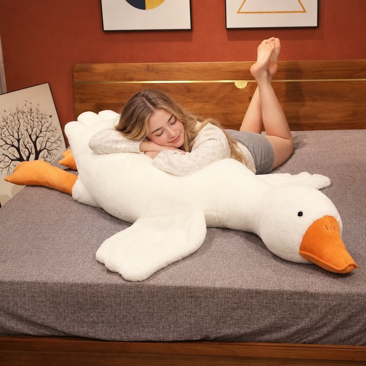 Giant Goose Pillow + Plushie